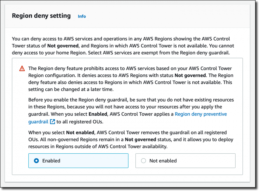 New for AWS Control Tower – Region Deny and Guardrails to Help You Meet Data Residency Requirements