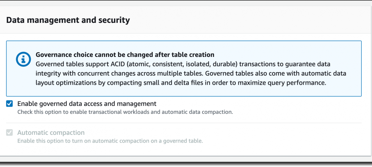 AWS Lake Formation – General Availability of Cell-Level Security and Governed Tables with Automatic Compaction