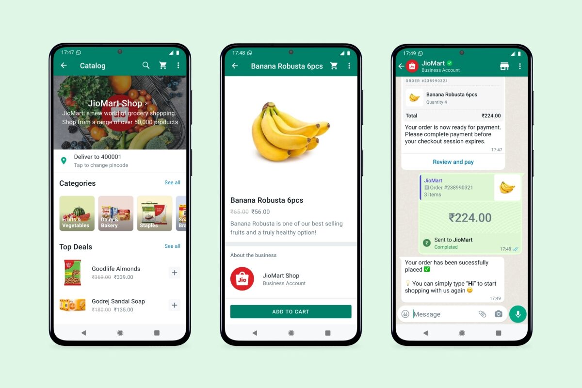 Facebook: Introducing the First End-to-End Shopping Experience on WhatsApp With JioMart in India