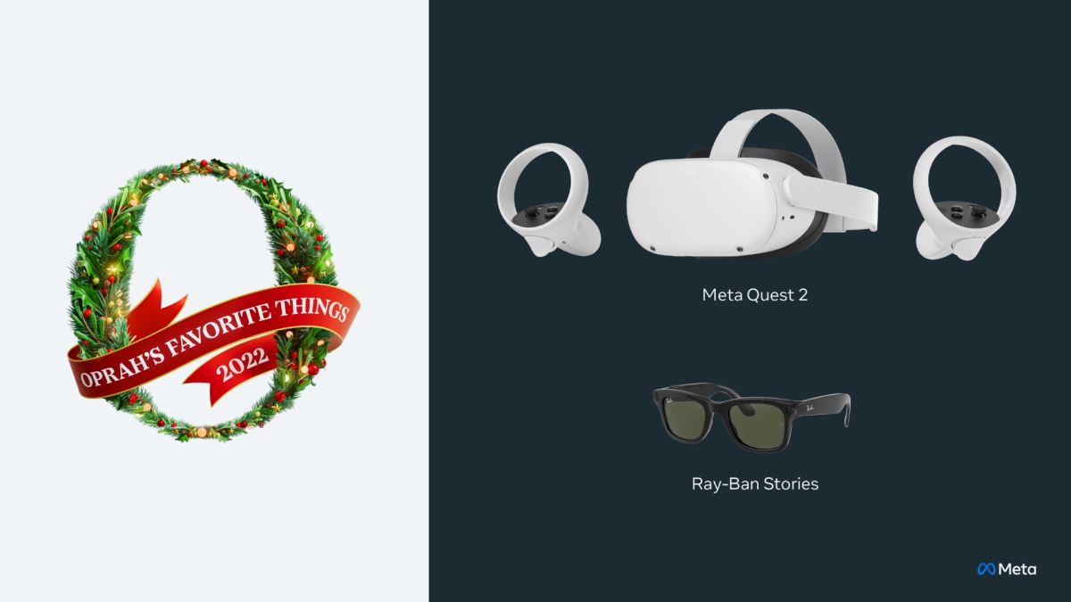 Facebook: Meta Quest 2 and Ray-Ban Stories Selected as Two of Oprah’s Favorite Things 2022