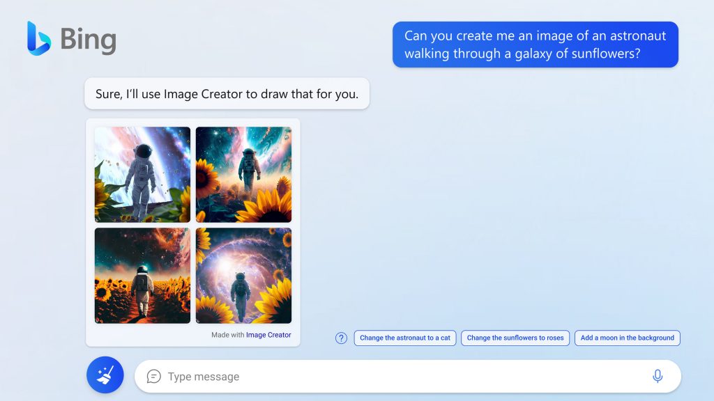 Create images with your words – Bing Image Creator comes to the new Bing