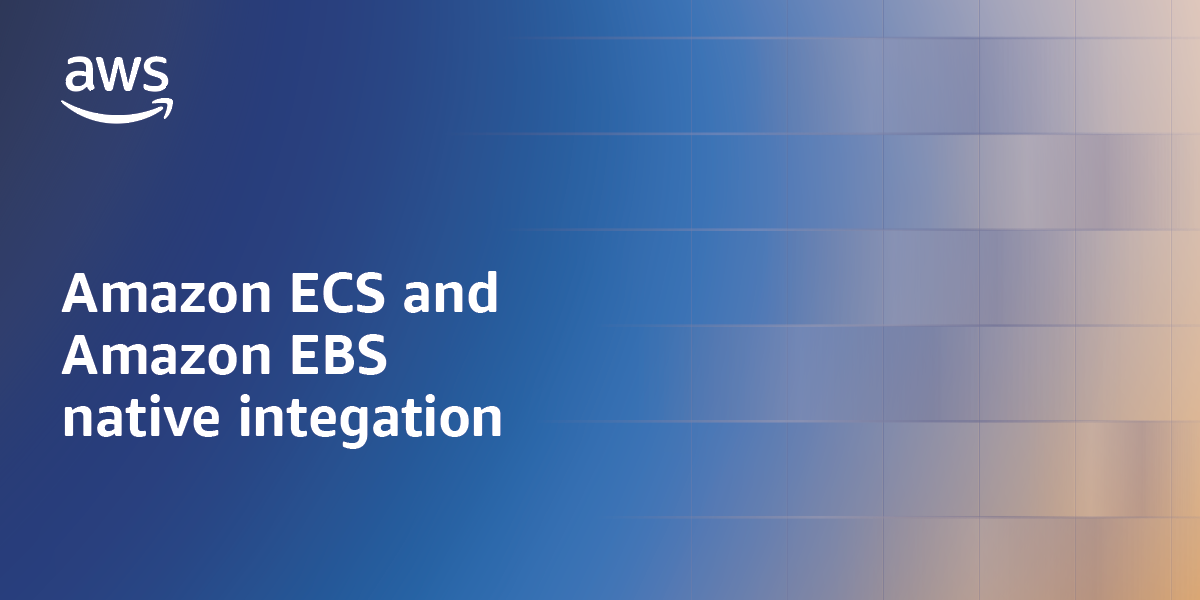 Amazon ECS supports a native integration with Amazon EBS volumes for data-intensive workloads