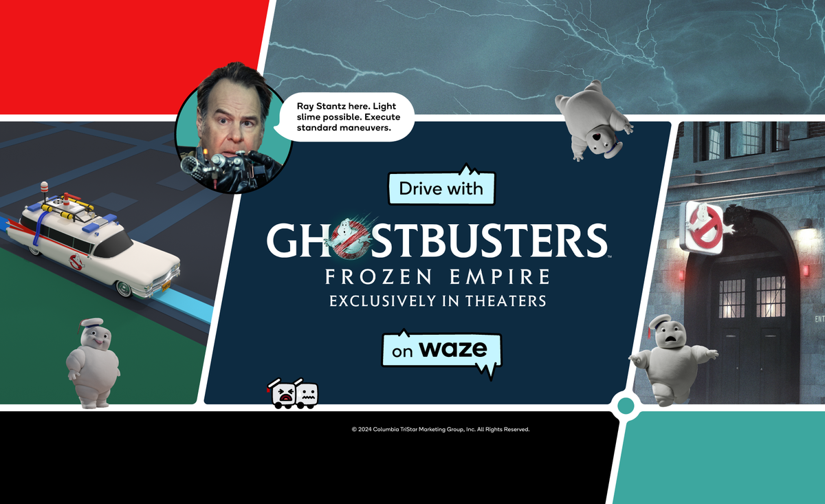 Drive with Ghostbusters on Waze