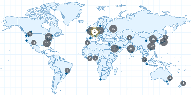 Amazon CloudWatch Internet Weather Map – View and analyze internet health