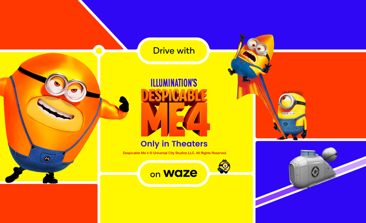 Go Bananas with Illumination’s Despicable Me 4 on Waze