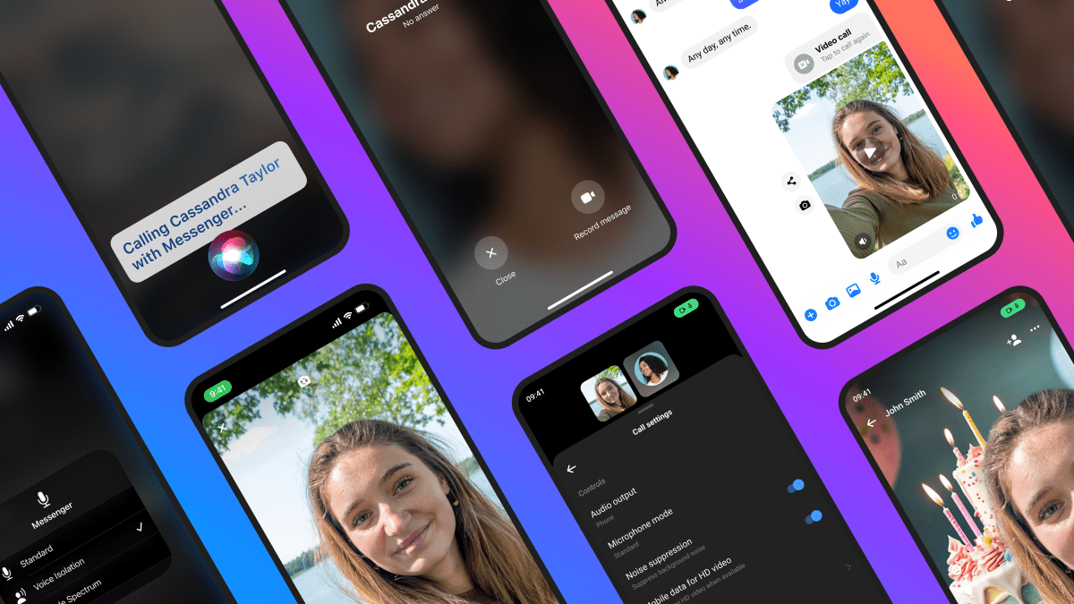 Facebook: Introducing AI Backgrounds, HD Video Calls, Noise Suppression and More for Messenger Calling