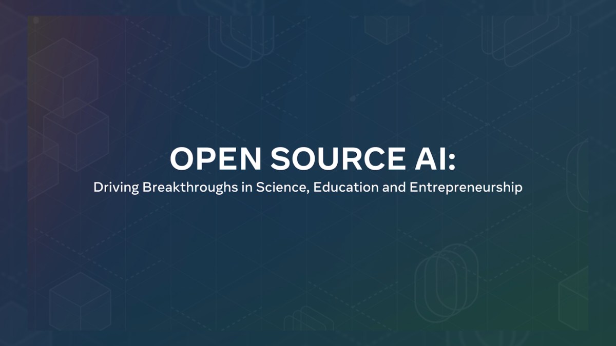 Facebook: Open Source AI Is Leading to Breakthroughs in Healthcare, Education and Entrepreneurship