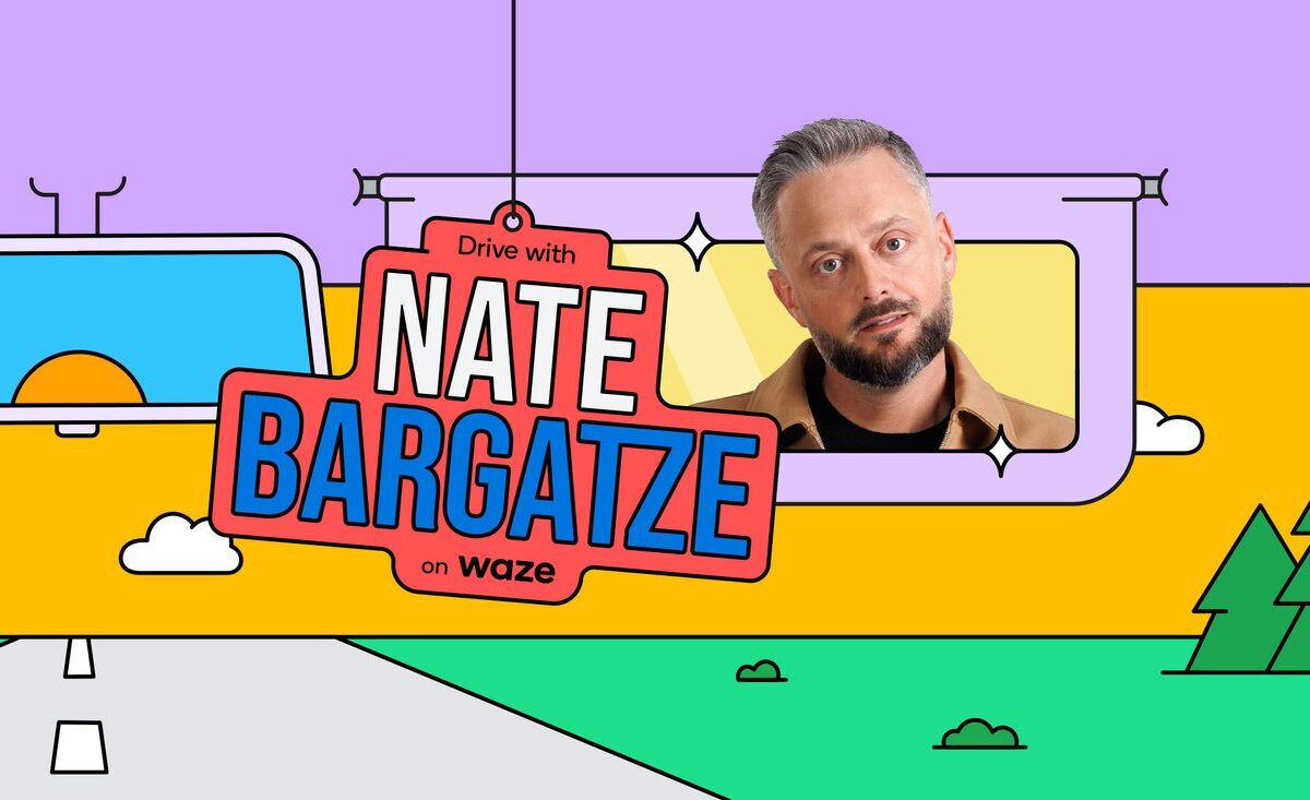 Drive with Nate Bargatze on Waze