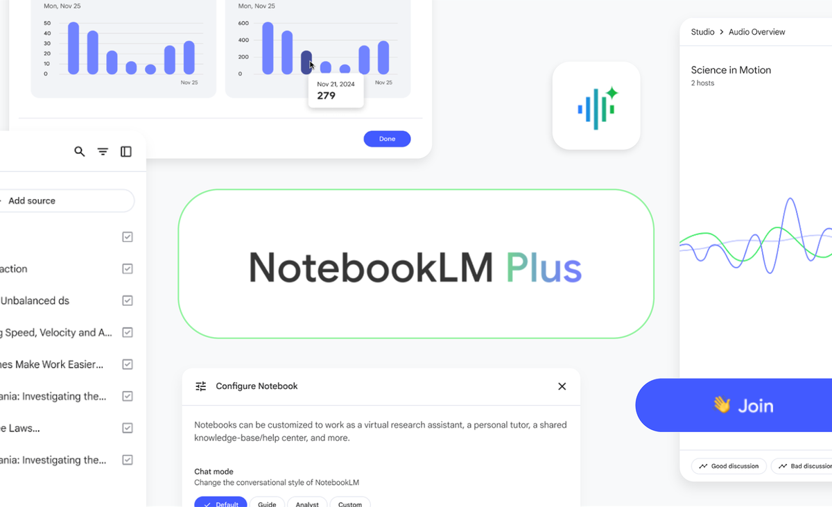 NotebookLM gets a new look, audio interactivity and a premium version