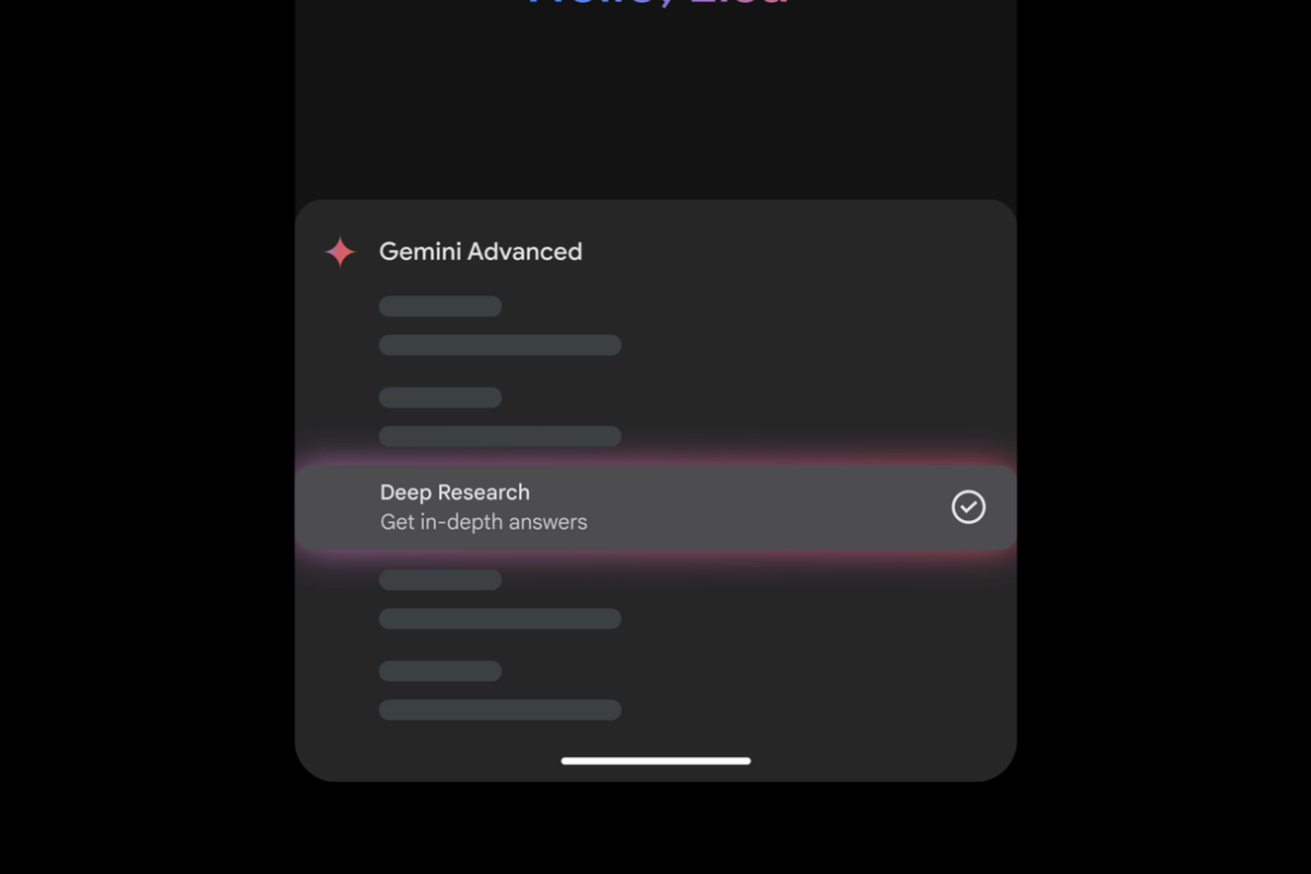 Now you can use Deep Research in Gemini on the go.